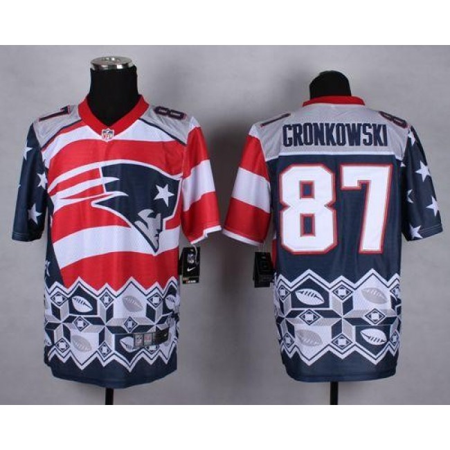 Nike Patriots #87 Rob Gronkowski Navy Blue Men's Stitched NFL Elite Noble Fashion Jersey