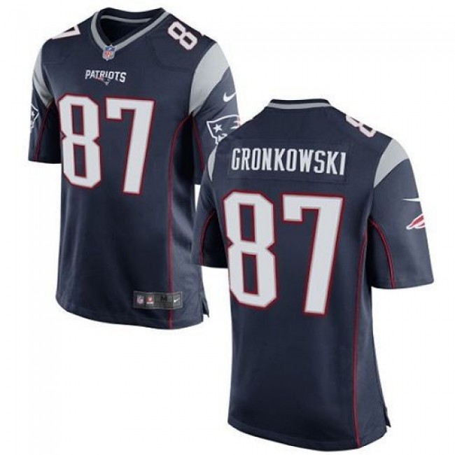 New England Patriots #87 Rob Gronkowski Navy Blue Team Color Youth Stitched NFL New Elite Jersey
