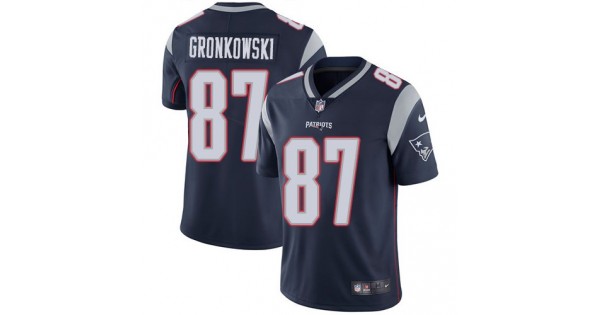 خزانة حائط Worldwide NFL Jersey-New England Patriots #87 Rob Gronkowski Navy ... خزانة حائط