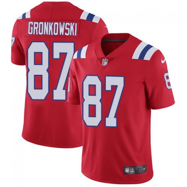 New England Patriots #87 Rob Gronkowski Red Alternate Youth Stitched NFL Vapor Untouchable Limited Jersey