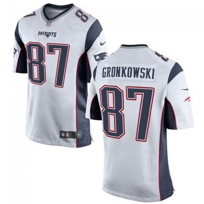 New England Patriots #87 Rob Gronkowski White Youth Stitched NFL New Elite Jersey