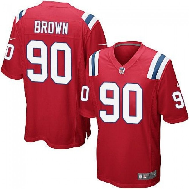 New England Patriots #90 Malcom Brown Red Alternate Youth Stitched NFL Elite Jersey