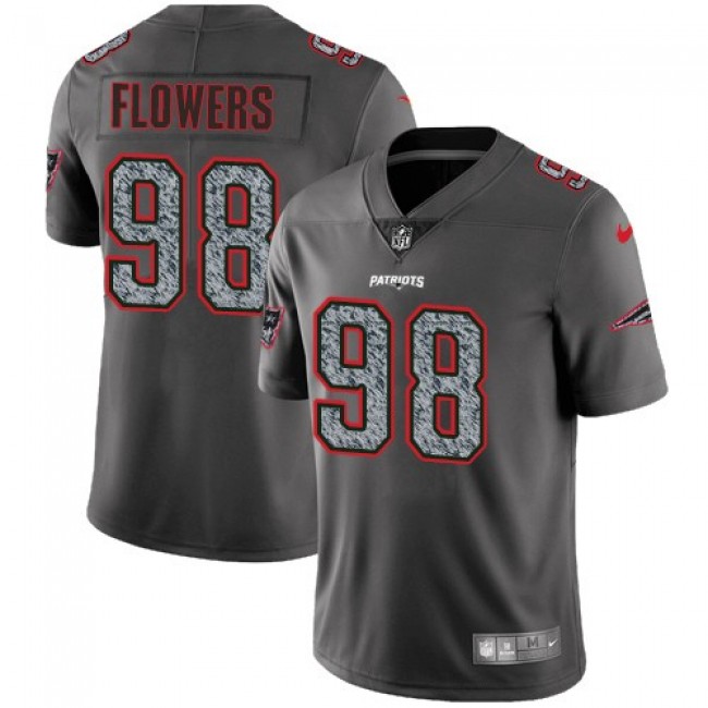 New England Patriots #98 Trey Flowers Gray Static Youth Stitched NFL Vapor Untouchable Limited Jersey