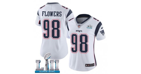مزيل العرق  للرجال Discount Off NFL Jersey-Women's Patriots #98 Trey Flowers White ... مزيل العرق  للرجال