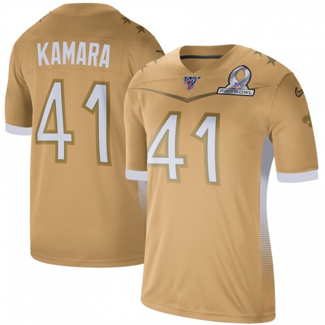 New Orleans Saints #41 Alvin Kamara Nike 2020 NFC Pro Bowl Game Jersey Gold