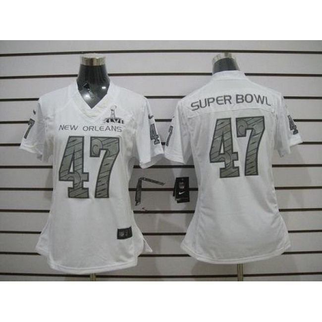 Women's New Orleans White Super Bowl XLVII Elite Jersey