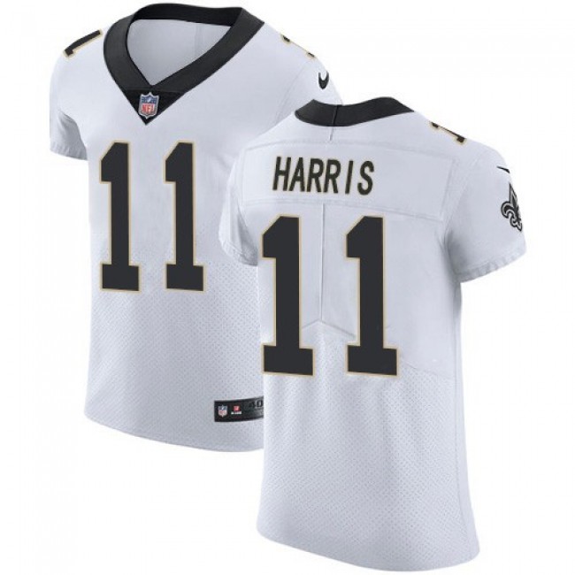 Nike Saints #11 Deonte Harris White Men's Stitched NFL New Elite Jersey