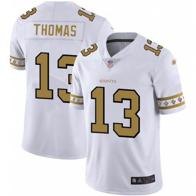 Nike Saints #13 Michael Thomas White Men's Stitched NFL Limited Team Logo Fashion Jersey