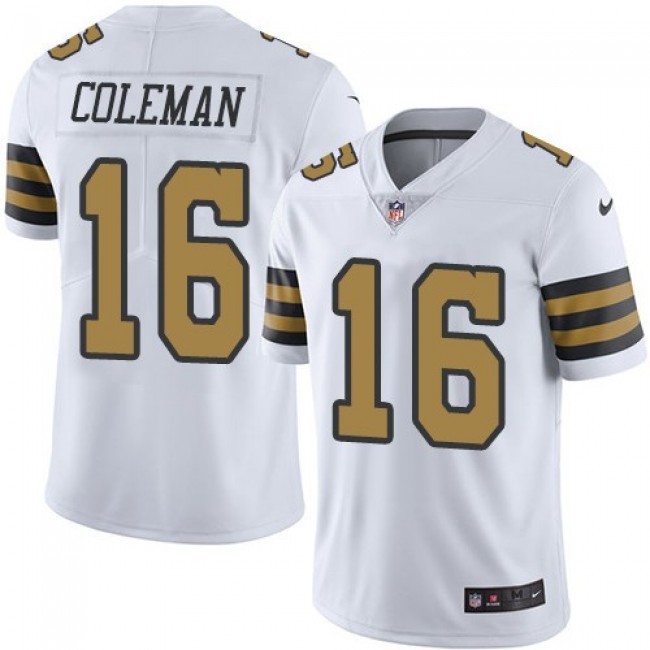 New Orleans Saints #16 Brandon Coleman White Youth Stitched NFL Limited Rush Jersey