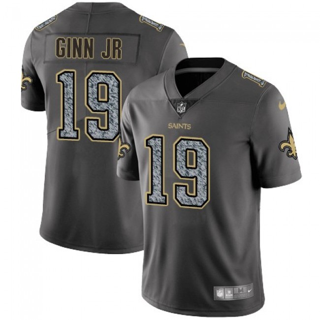 New Orleans Saints #19 Ted Ginn Jr Gray Static Youth Stitched NFL Vapor Untouchable Limited Jersey