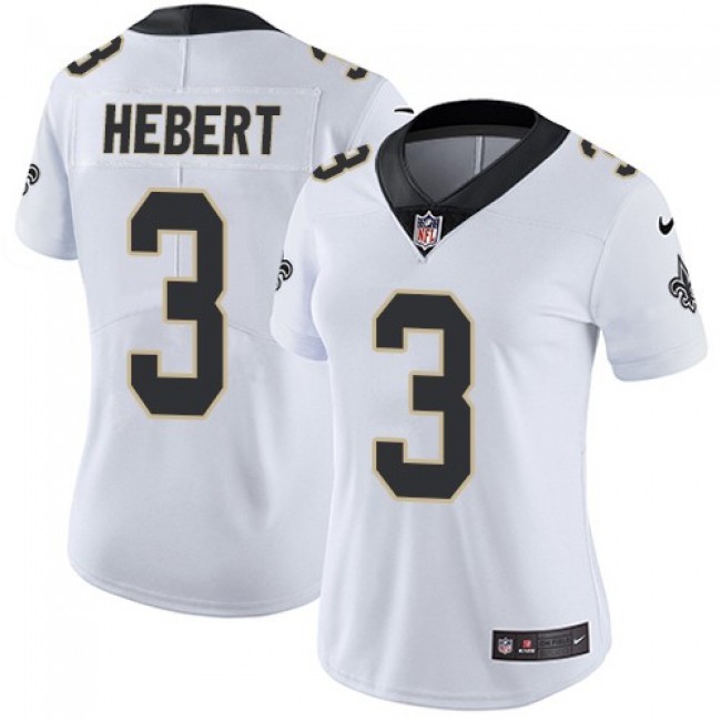 Women's Saints #3 Bobby Hebert White Stitched NFL Vapor Untouchable Limited Jersey