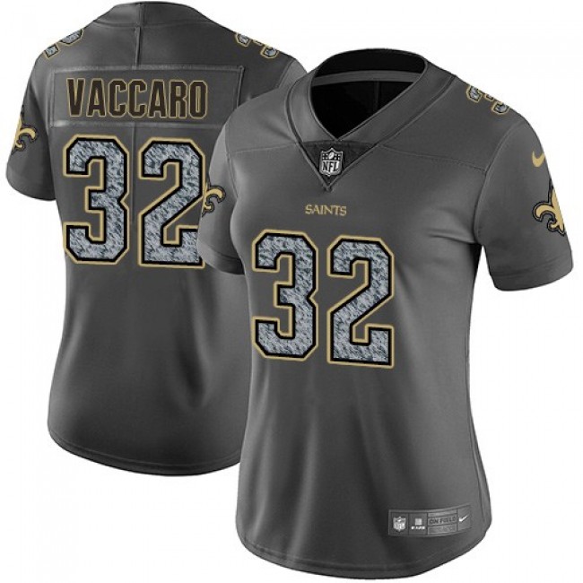 Women's Saints #32 Kenny Vaccaro Gray Static Stitched NFL Vapor Untouchable Limited Jersey