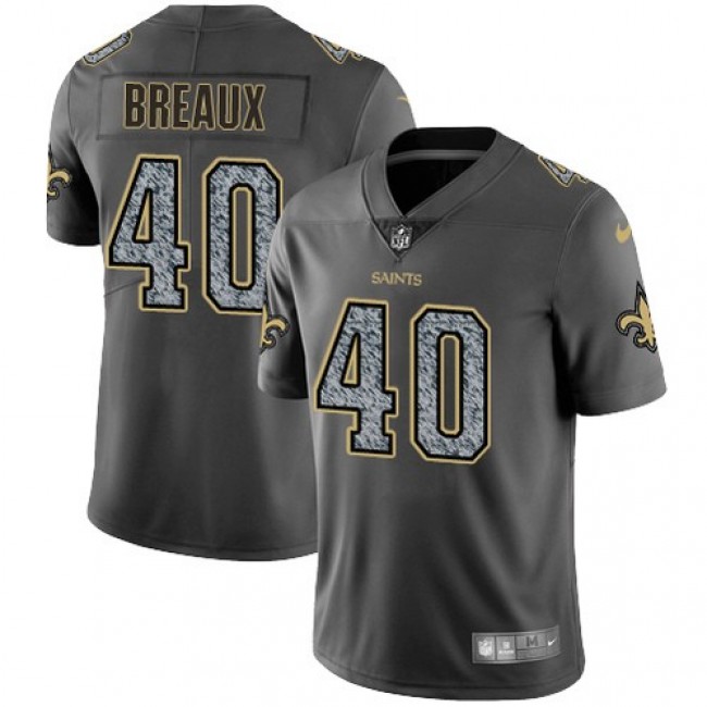 Nike Saints #40 Delvin Breaux Gray Static Men's Stitched NFL Vapor Untouchable Limited Jersey
