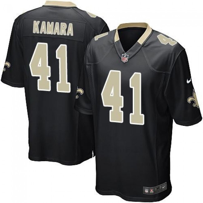 New Orleans Saints #41 Alvin Kamara Black Team Color Youth Stitched NFL Elite Jersey