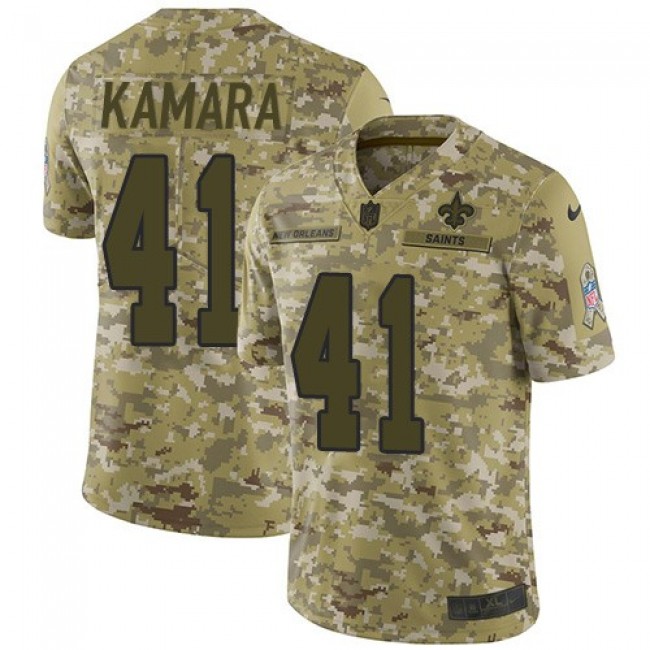 لوحات Nike Saints #41 Alvin Kamara Camo Men's Stitched NFL Limited 2018 Salute To Service Jersey اسعار الببغاء في جدة