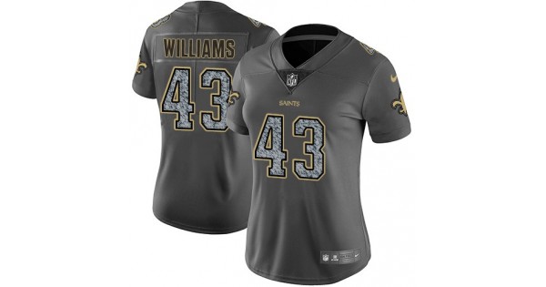 فرن بيتزا Women's Nike New Orleans Saints #43 Marcus Williams Gray Static Stitched NFL Vapor Untouchable Limited Jersey بولو الرياض