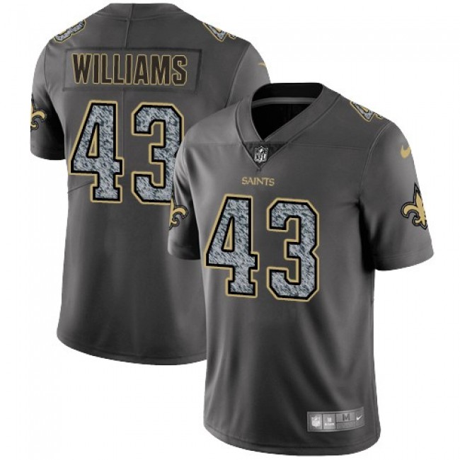 New Orleans Saints #43 Marcus Williams Gray Static Youth Stitched NFL Vapor Untouchable Limited Jersey