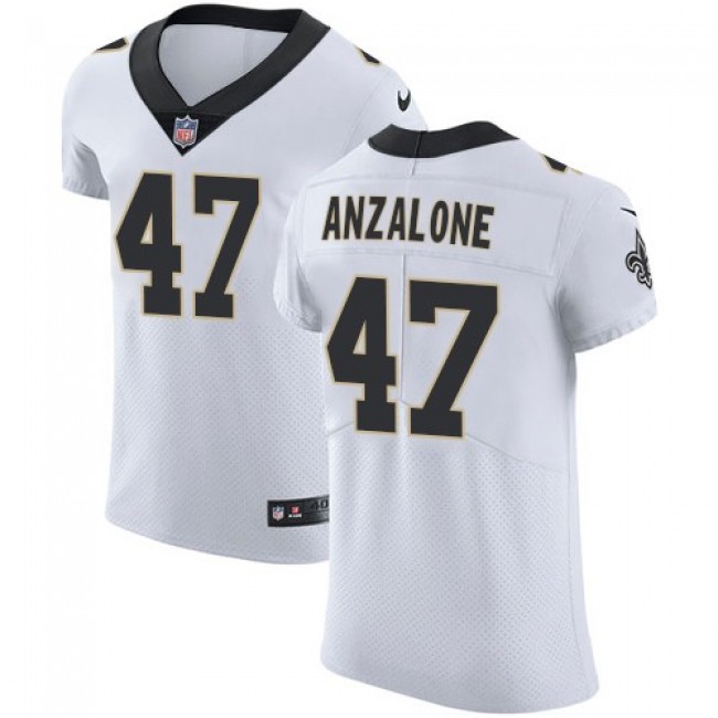 Nike New Orleans Saints No47 Alex Anzalone White Men's Stitched NFL Limited Rush 100th Season Jersey