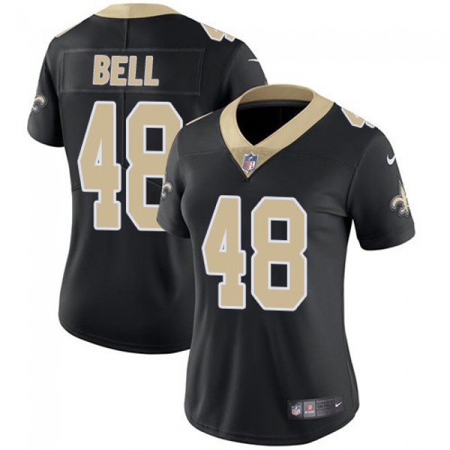 Women's Saints #48 Vonn Bell Black Team Color Stitched NFL Vapor Untouchable Limited Jersey