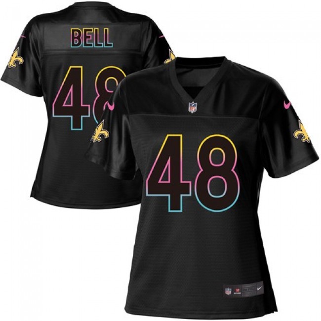 Women's Saints #48 Vonn Bell Black NFL Game Jersey