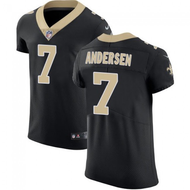 Nike Saints #7 Morten Andersen Black Team Color Men's Stitched NFL Vapor Untouchable Elite Jersey