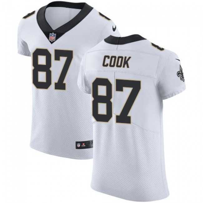 Nike Saints #87 Jared Cook White Men's Stitched NFL Vapor Untouchable Elite Jersey