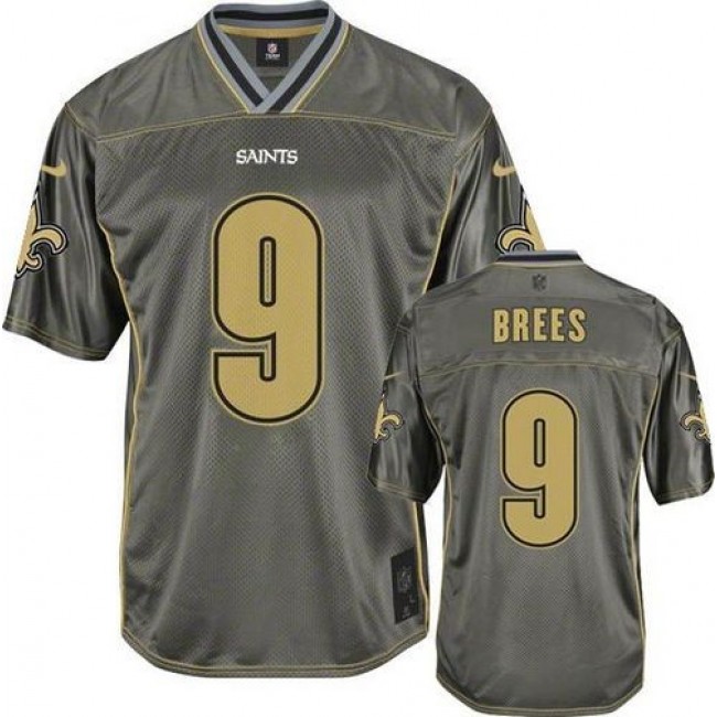 New Orleans Saints #9 Drew Brees Grey Youth Stitched NFL Elite Vapor Jersey