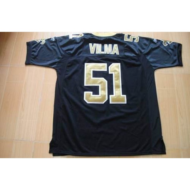 Saints #51 Jonathan Vilma Black Stitched NFL Jersey