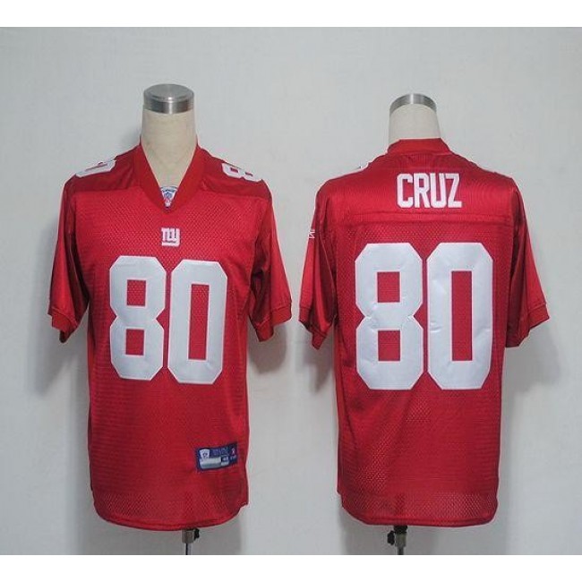 Giants #80 Victor Cruz Red Stitched NFL Jersey