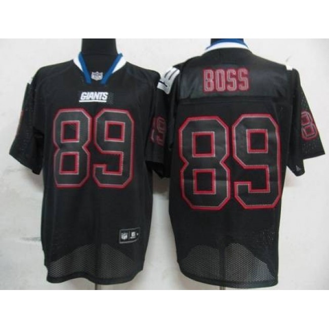 Giants #89 Kevin Boss Lights Out Black Stitched NFL Jersey