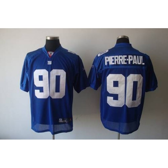 Giants #90 Jason Pierre-Paul Blue Stitched NFL Jersey