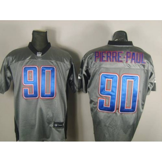 Giants #90 Jason Pierre-Paul Grey Shadow Stitched NFL Jersey