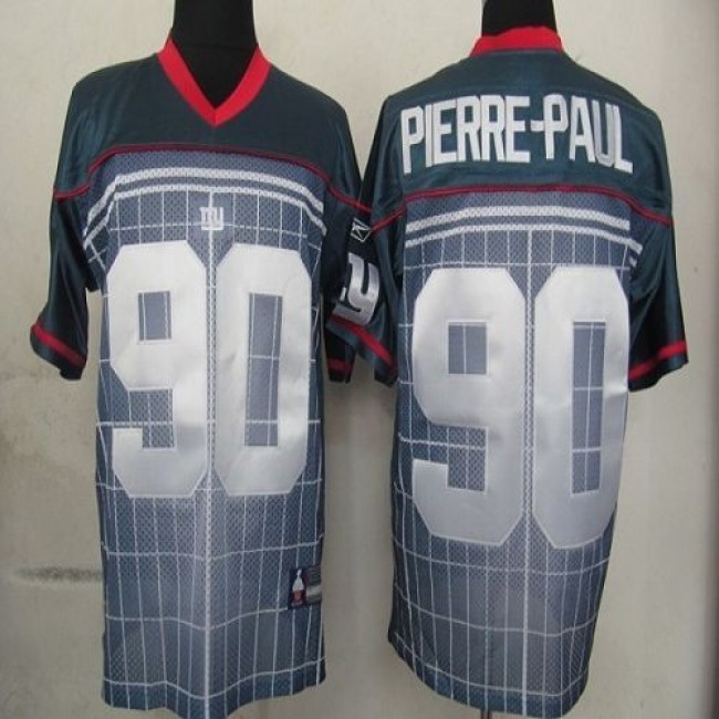 Giants #90 Jason Pierre-Paul Grey Stitched NFL Jersey