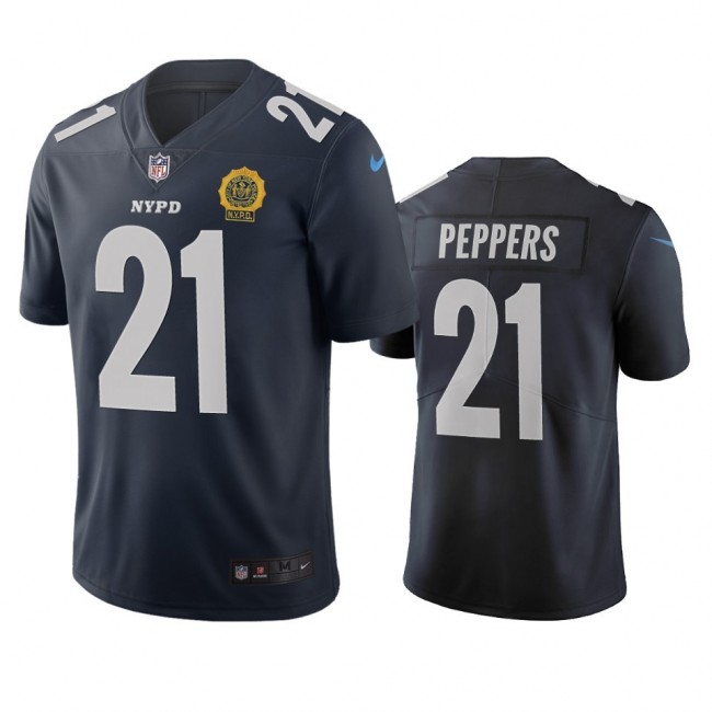 New York Giants #21 Jabrill Peppers Navy Vapor Limited City Edition NFL Jersey