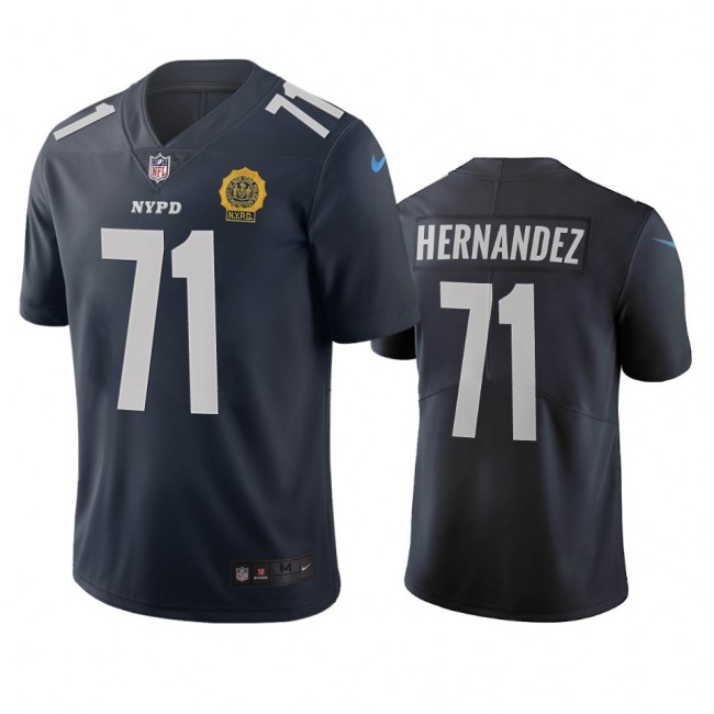 New York Giants #71 Will Hernandez Navy Vapor Limited City Edition NFL Jersey