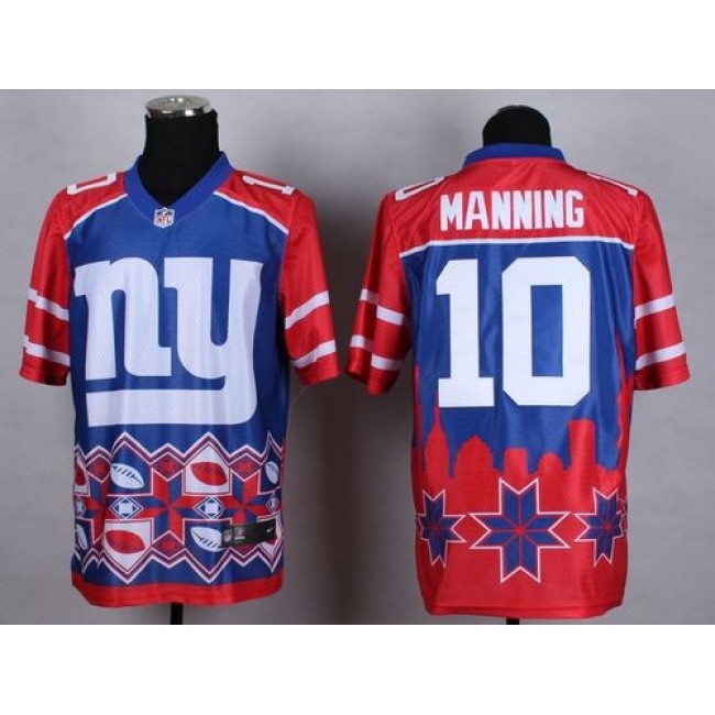 Nike Giants #10 Eli Manning Blue Men's Stitched NFL Elite Noble Fashion Jersey