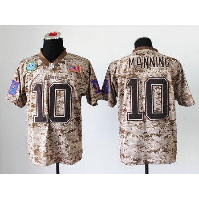 Nike Giants #10 Eli Manning Camo Men's Stitched NFL New Elite USMC Jersey