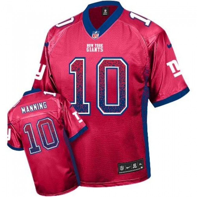 New York Giants #10 Eli Manning Red Alternate Youth Stitched NFL Elite Drift Fashion Jersey