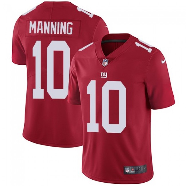 New York Giants #10 Eli Manning Red Alternate Youth Stitched NFL Vapor Untouchable Limited Jersey