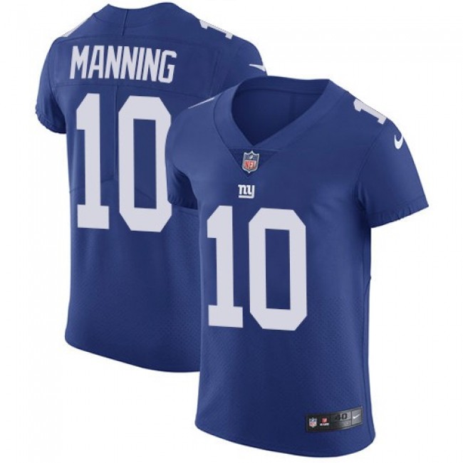 Nike Giants #10 Eli Manning Royal Blue Team Color Men's Stitched NFL Vapor Untouchable Elite Jersey