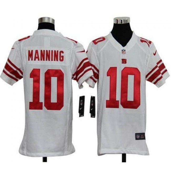 New York Giants #10 Eli Manning White Youth Stitched NFL Elite Jersey