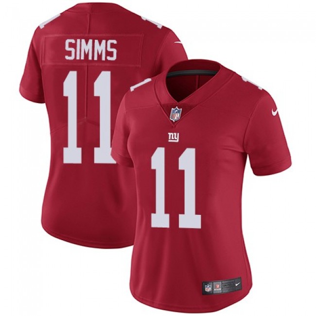 Women's Giants #11 Phil Simms Red Alternate Stitched NFL Vapor Untouchable Limited Jersey