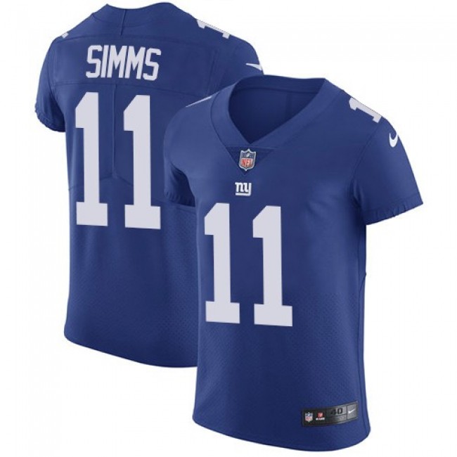 Nike Giants #11 Phil Simms Royal Blue Team Color Men's Stitched NFL Vapor Untouchable Elite Jersey