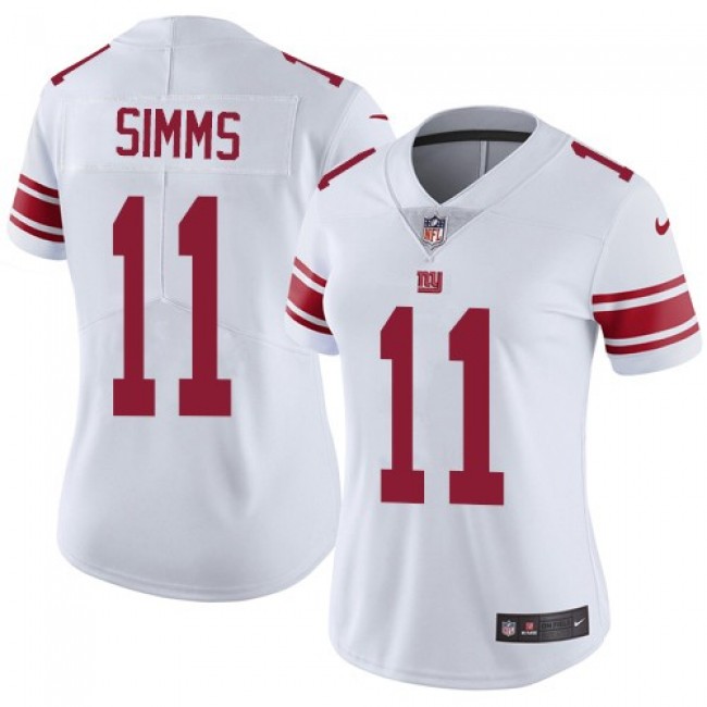 Women's Giants #11 Phil Simms White Stitched NFL Vapor Untouchable Limited Jersey