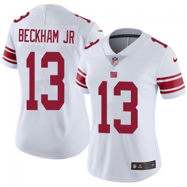 Women's Giants #13 Odell Beckham Jr White Stitched NFL Vapor Untouchable Limited Jersey