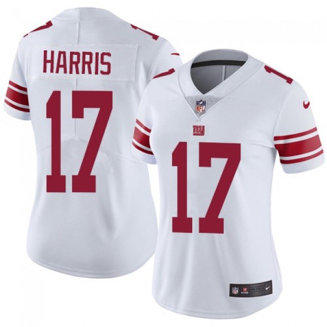 Women's Giants #17 Dwayne Harris White Stitched NFL Vapor Untouchable Limited Jersey