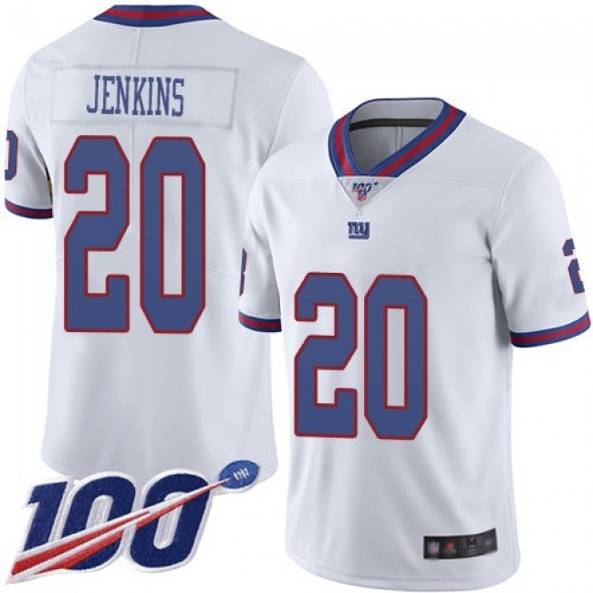 Nike Giants #20 Janoris Jenkins White Men's Stitched NFL Limited Rush 100th Season Jersey