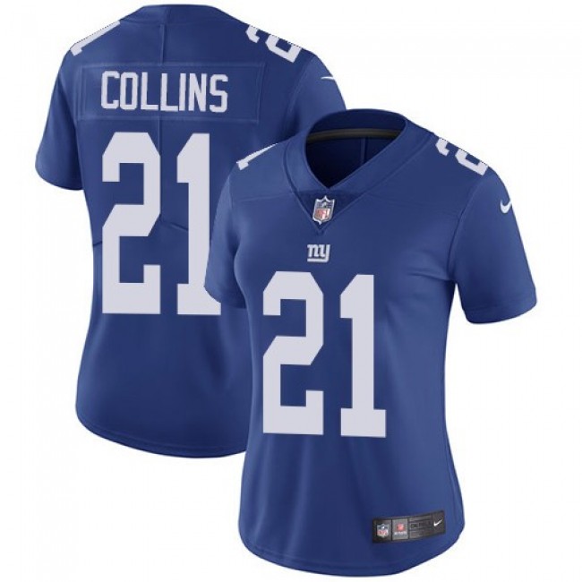 Women's Giants #21 Landon Collins Royal Blue Team Color Stitched NFL Vapor Untouchable Limited Jersey