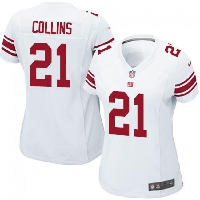 Women's Giants #21 Landon Collins White Stitched NFL Elite Jersey