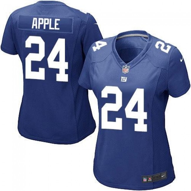 Women's Giants #24 Eli Apple Royal Blue Team Color Stitched NFL Elite Jersey